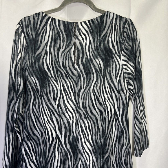 Tommy Bahama Women's Darcy Zesty Zebra Dress 3/4 Length Sleeve Stretch Sz M - Picture 7 of 14